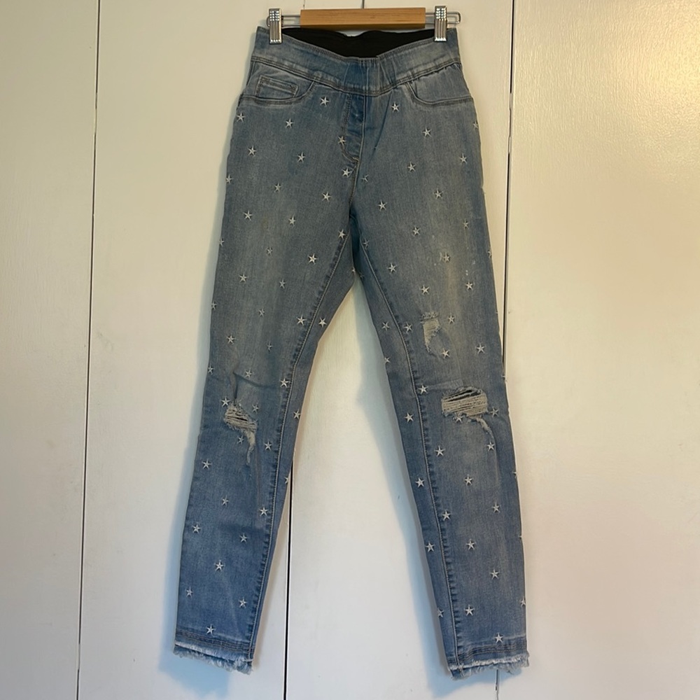 Star embroidered jeans